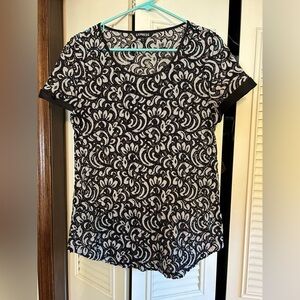 Express Lace Short Sleeve Top